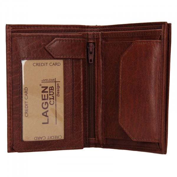 Pánská kožená peněženka Lagen Dion - koňak
