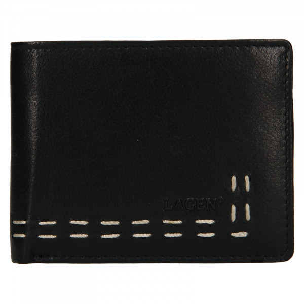 Pánská kožená peněženka Lagen Bassa - černá