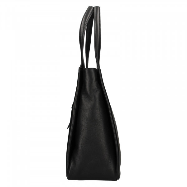 Elegantní dámská kožená kabelka Katana - černá
