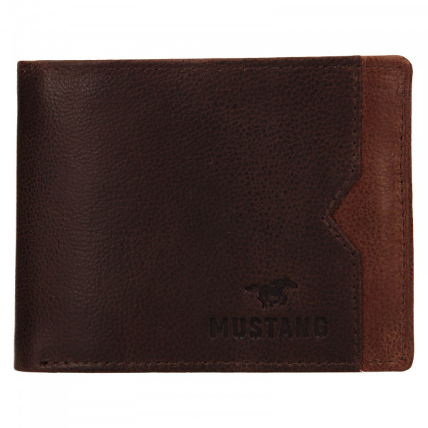 Pánská kožená peněženka Mustang Gart - hnědá