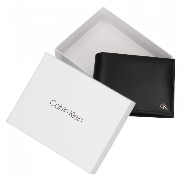 Pánská kožená peněženka Calvin Klein Leeb - černá