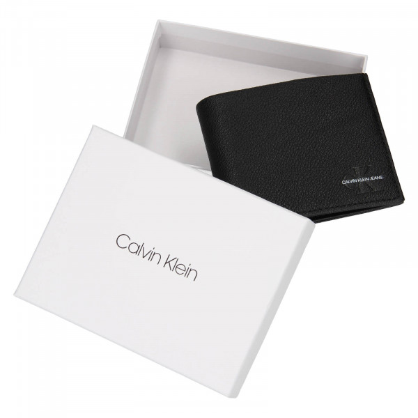 Pánská kožená peněženka Calvin Klein Seba - černá