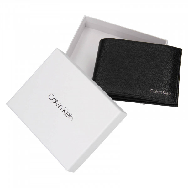 Pánská kožená peněženka Calvin Klein Valer - černá