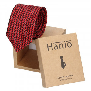 Pánská kravata Hanio Vincent - červená
