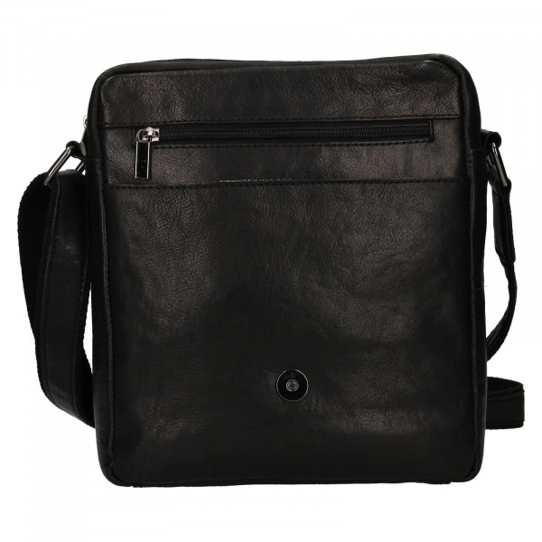Pánská kožená taška přes rameno SendiDesign Ladis - černá