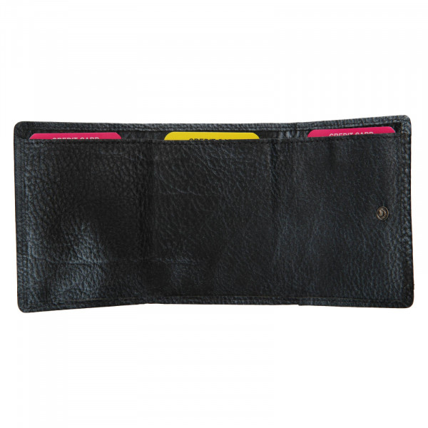 Dámská kožená slim peněženka Lagen Déborah - šedo-černá