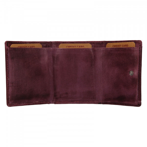 Dámská kožená slim peněženka Lagen Déborah - fialová