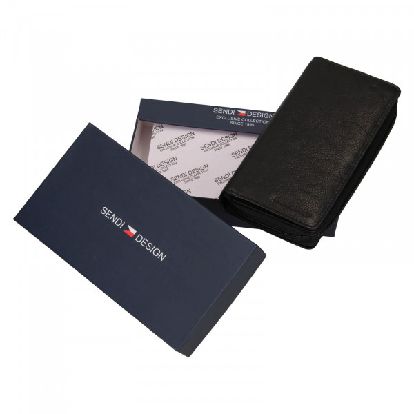 Dámská kožená peněženka SendiDesign Rosana - černá