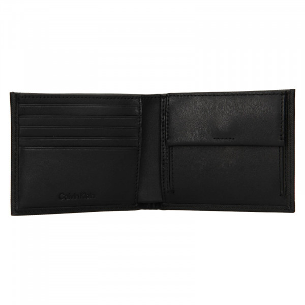 Pánská kožená peněženka Calvin Klein Kryst - černá