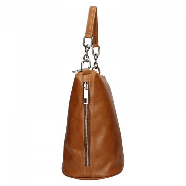 Dámská kožená kabelka Facebag Talma - koňak