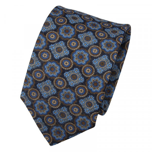 Pánská hedvábná kravata Hanio Ronald - tmavě modrá