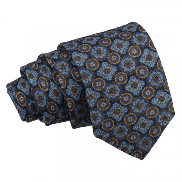 Pánská hedvábná kravata Hanio Ronald - tmavě modrá