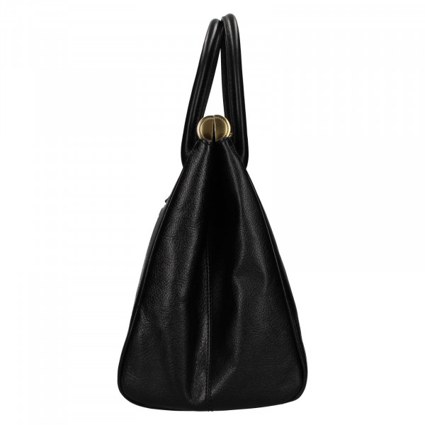 Dámská kožená kufříková kabelka Hexagona Zoe - černá