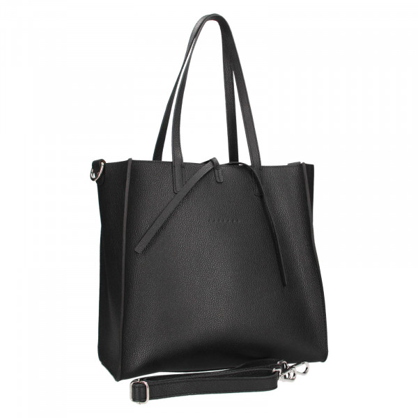 Dámská kožená 2v1 kabelka Facebag Liana - černá