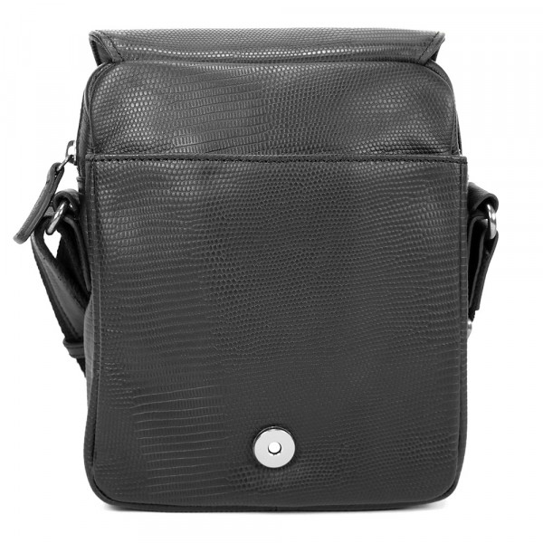 Pánská kožená taška přes rameno Hexagona 854019 - černá