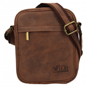 Pánská taška přes rameno Always Wild Filip - tmavě hnědá