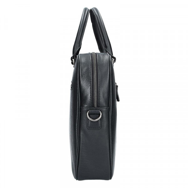 Pánská kožená taška přes rameno Hexagona 854013- černá