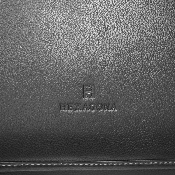 Pánská celokožená taška přes rameno Hexagona 462817 - černá