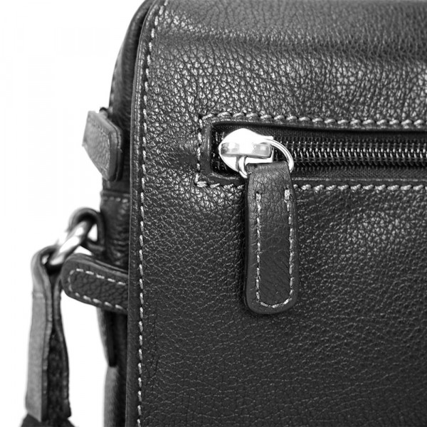 Pánská kožená taška na doklady Hexagona 463993 - černá