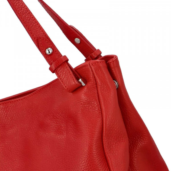 Dámská kožená kabelka Delami Vildea - červená