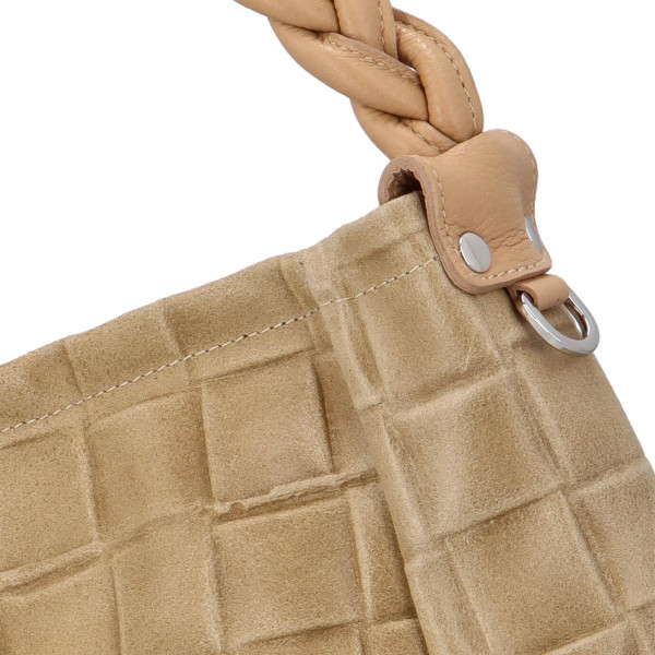 Dámská kožená kabelka Delami Chiaras - béžová