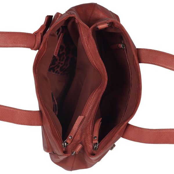 Dámská kožená kabelka Burkely Petra - tmavě červená