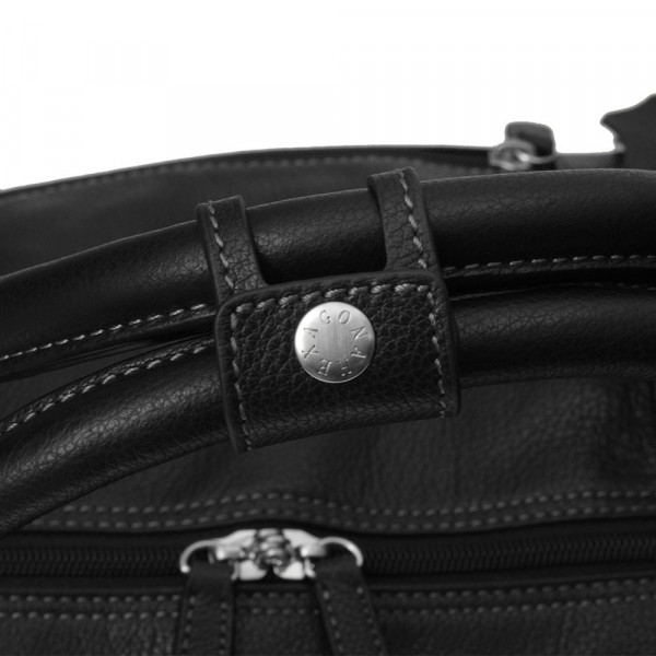 Pánská celokožená cestovní taška Hexagona Star - černá