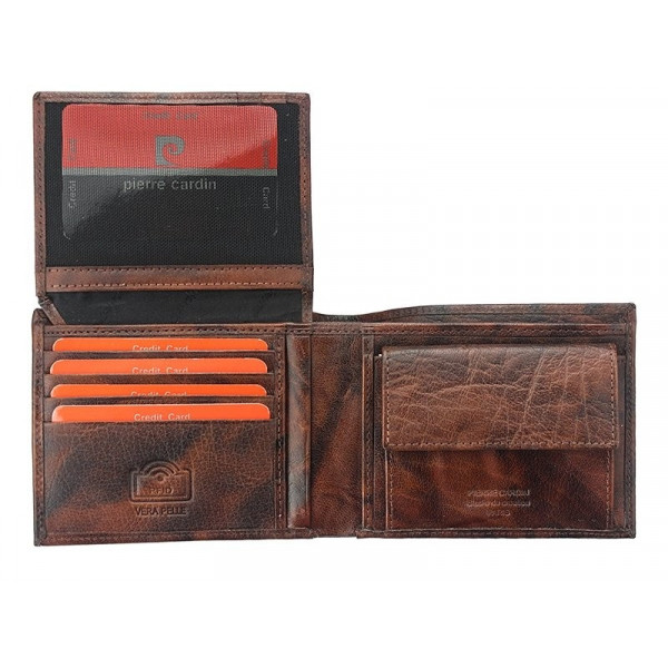 Pánská kožená peněženka Pierre Cardin Robert - hnědá