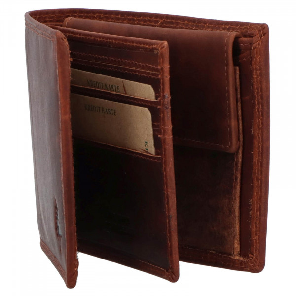 Pánská kožená peněženka Greenwood Paul - hnědá