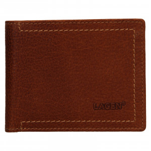 Pánská kožená peněženka Lagen Adrian - koňak