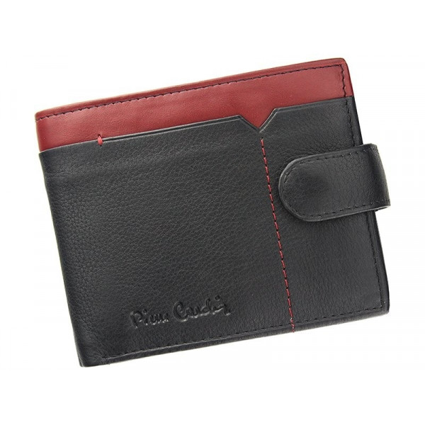 Pánská kožená peněženka Pierre Cardin Uran - černo-červená