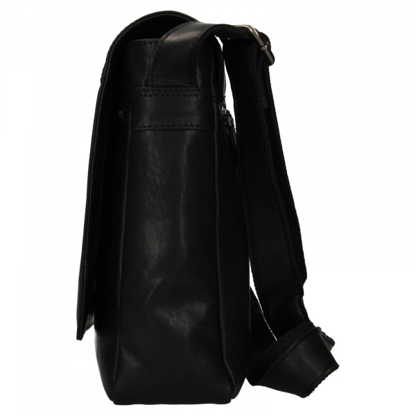 Pánská kožená taška přes rameno Berdiri Henry - černá