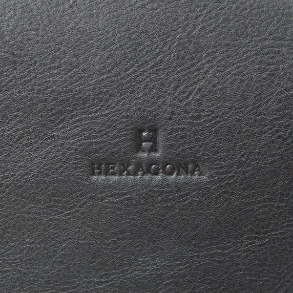 Pánská kožená taška přes rameno Hexagona 129479 - černá