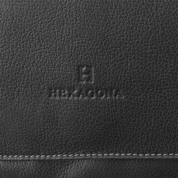 Pánská kožená taška na doklady Hexagona 463958 - černá