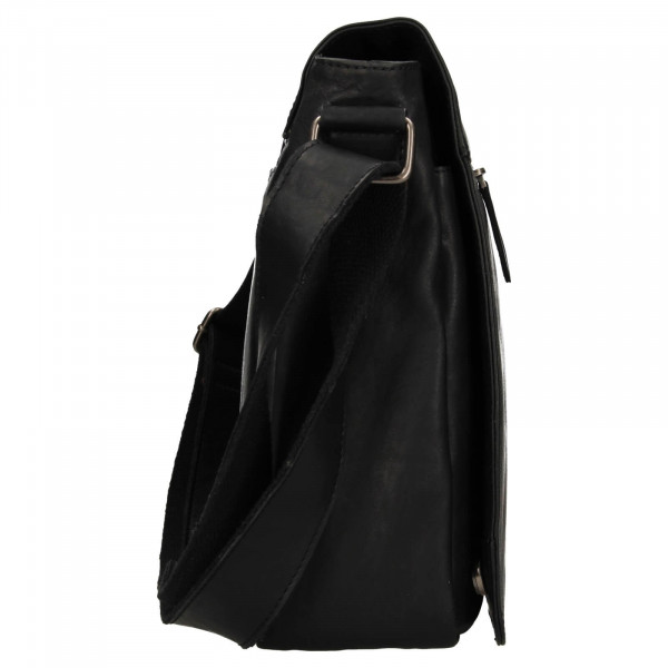 Pánská kožená taška přes rameno Berdiri Dennis - černá