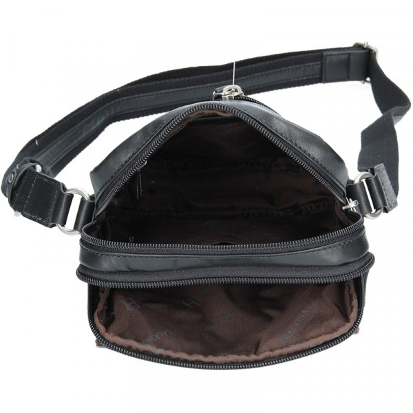 Pánská kožená taška na doklady Hexagona 463956 - černá