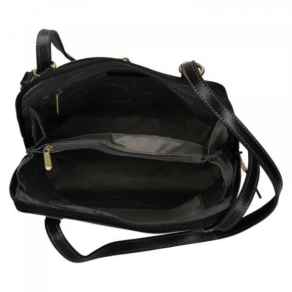 Dámská kožená batůžko kabelka Katana Maura - černá