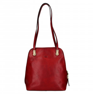 Dámská kožená batůžko kabelka Katana Maura - červená