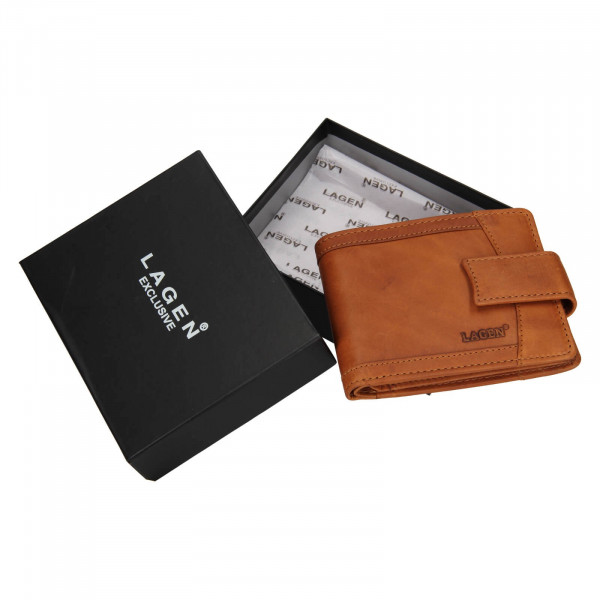 Pánská kožená peněženka Lagen Alsunge - světle hnědá