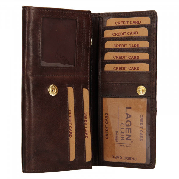 Dámská peněženka Lagen Monas - tmavě hnědá