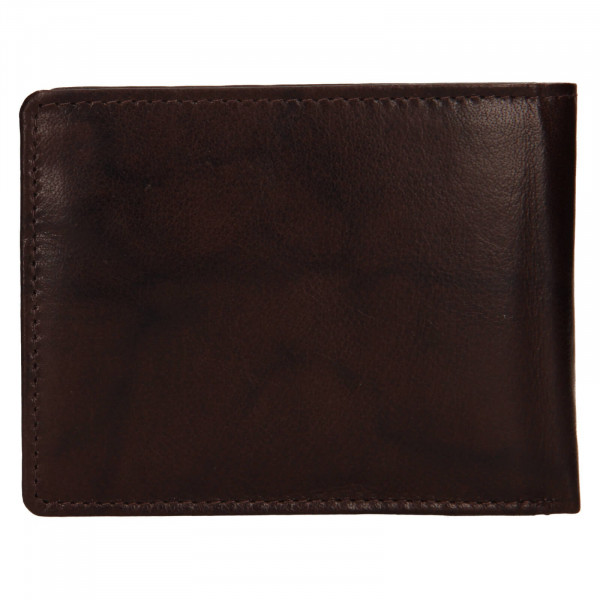 Pánská kožená peněženka Lagen Rick - tmavě hnědá