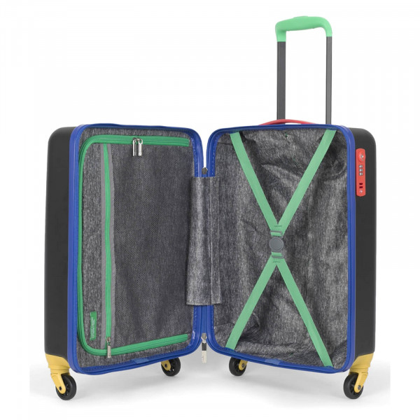Kabinový cestovní kufr United Colors of Benetton Block S - černá