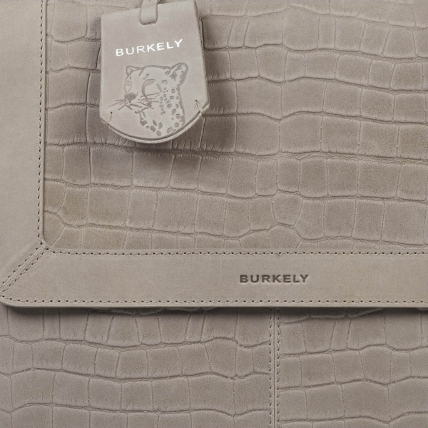 Dámský kožený batoh Burkely Icon - šedá