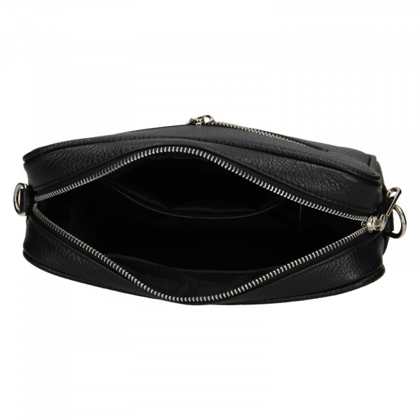 Trendy dámská kožená crossbody kabelka Facebag Ninals - černá