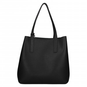 Dámská kožená oboustranná 3v1 kabelka Facebag Polly - černá