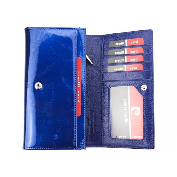 Dámská kožená peněženka Pierre Cardin Milena - modrá