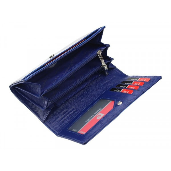 Dámská kožená peněženka Pierre Cardin Milena - modrá