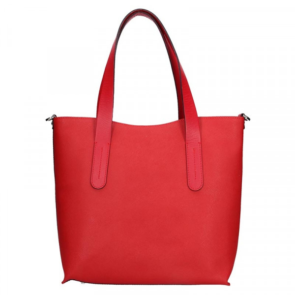 Dámská kožená kabelka Facebag Nina - červená