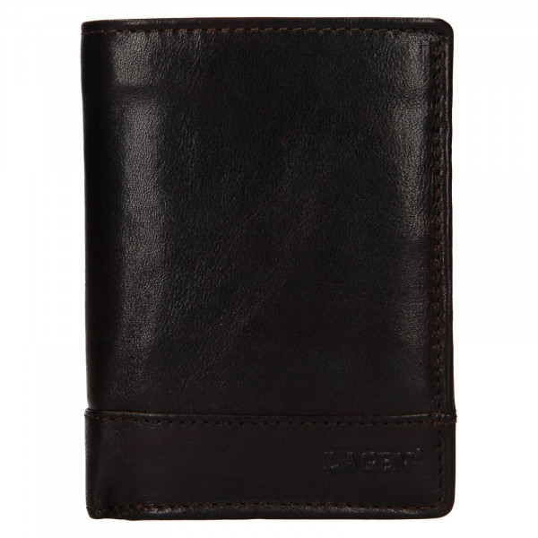 Pánská kožená peněženka Lagen Thores - tmavě hnědá