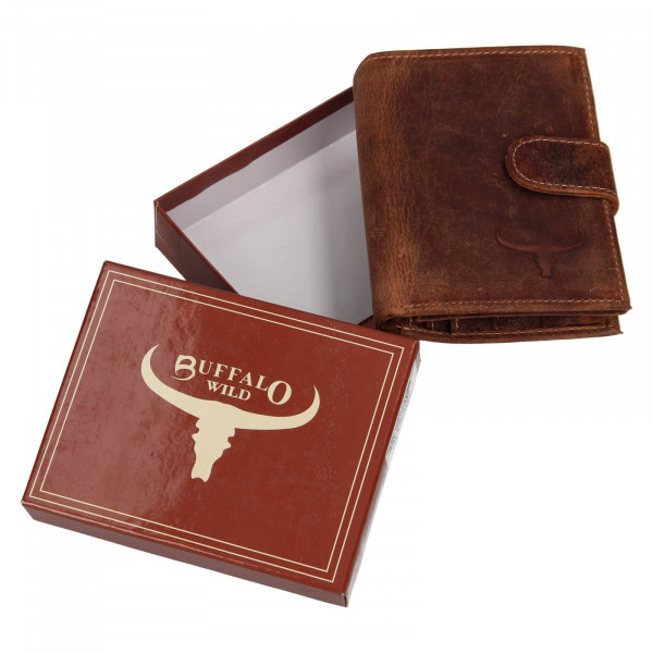 Pánská kožená peněženka Wild Buffalo Kens - hnědá
